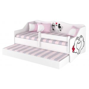 BabyBoo Dětská postel LULU 160 x 80 cm - bílá Love