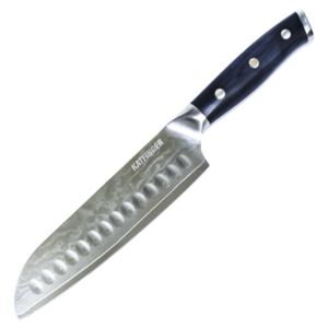 KATFINGER | Damaškový nůž Santoku 7" (17,8cm) | černý | KF102