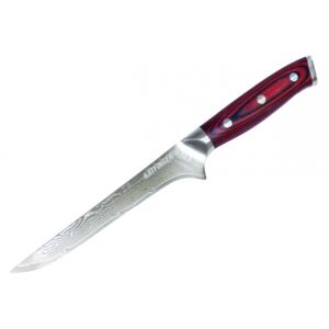KATFINGER | Damaškový nůž vykošťovací 6,3" (16cm) | červený | KF205