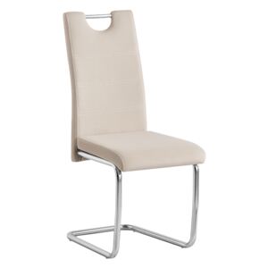 TEMPO Jídelní židle, béžová Dulux Velvet látka, ABIRA NEW