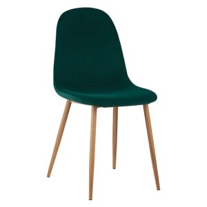 TEMPO Židle, smaragdová Velvet látka / buk, LEGA