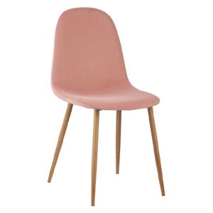 TEMPO Židle, růžová Velvet látka / buk, LEGA