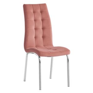 TEMPO Jídelní židle, růžová / chrom, GERDA NEW