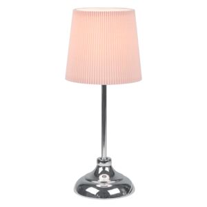 TEMPO Stolní lampa, kov / růžové textilní stínítko, GAIDEN