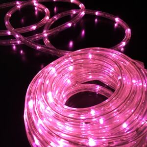 LED hadice - 100m, růžová, 3600 LED