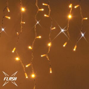 LED světelné krápníky - FLASH, 3x0.9m, teple bílá, 88 plus 32F diod