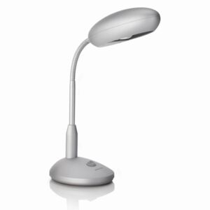 Stolní flexibilní lampa MYHOMEOFFICE, stříbrná