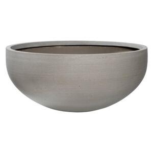 Pottery Pots Venkovní květináč kulatý Morgana S, Clouded Grey (barva šedá), kolekce Refined, materiál Sandstone, průměr 43,5 cm x v 19 cm, objem cca 19 l