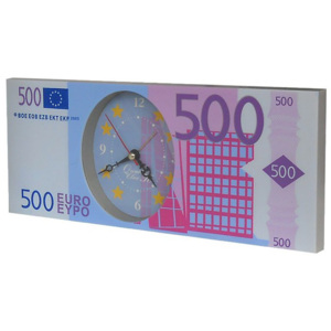 ALTRO Budík, hodiny imitace EURO bankovky + 100% skladem