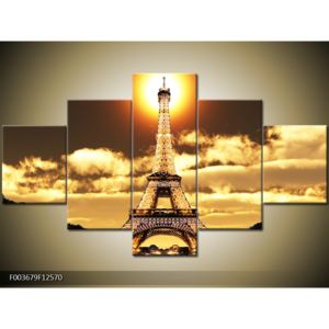Obraz osvětlené Eiffelovy věže (F003679F12570)