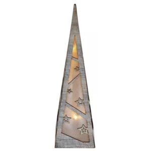 LED vánoční dekorační s časovačem pyramida, 2×AA, teplá bílá ZY2335