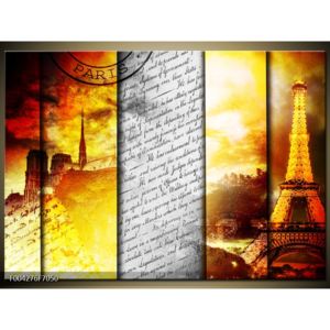 Moderní obraz Paříže se spisem (F004276F7050)