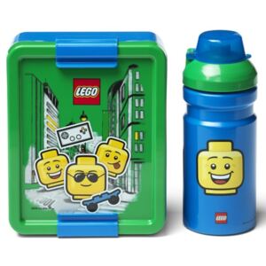 LEGO Iconic Boy svačinový set láhev a box - modrá/zelená