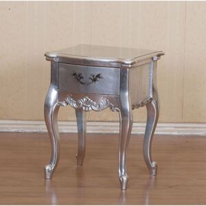Stříbrný retro noční stolek Silver Leaf