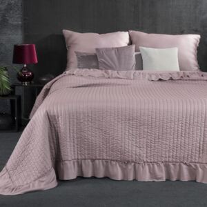 Přehoz na postel s volánky KRISTA 220x240 cm růžová Mybesthome