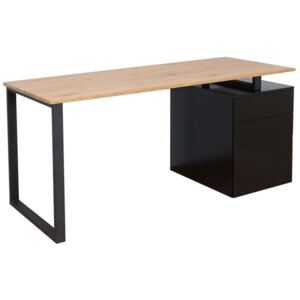 Pracovní stůl Dirk 160 cm, černá/dub