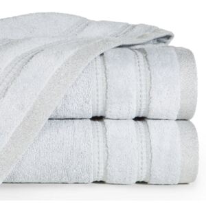 Bavlněný froté ručník s proužky OLA 50x90 cm, stříbrná, 500 gr Mybesthome Varianta: ručník - 1 kus 50x90 cm