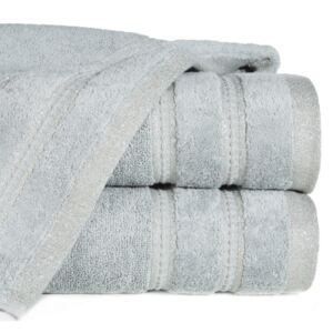 Bavlněný froté ručník s proužky OLA 50x90 cm, šedá, 500 gr Mybesthome Varianta: ručník - 1 kus 50x90 cm