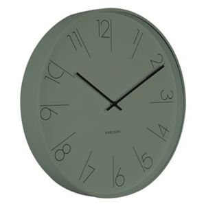Nástěnné hodiny Metal black 40 cm šedo/zelené - Karlsson