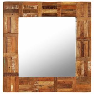 Nástěnné zrcadlo z masivního recyklovaného dřeva 60 x 60 cm