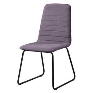 Jídelní židle, fialová látka / černý kov, DANUTA