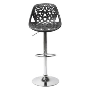 KARE DESIGN Sada 2 ks − Barová stolička Ornament Black 85 × 44,5 × 50 cm