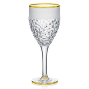 Bohemia Jihlava zlatem dekorované sklenice na bílé víno Nicolette 270 ml 6KS