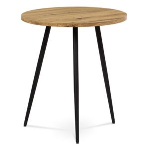 Autronic - Přístavný stolek, MDF, dekor divoký dub, kov, černý lak - AF-3005 OAK