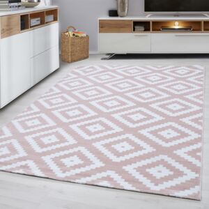 Ayyildiz Kusový koberec moderní Plus 8005 růžový geometrický 080x300 cm