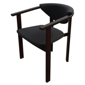 Židle JK27, Barva dřeva: ořech, Potah: ekokůže Soft 011