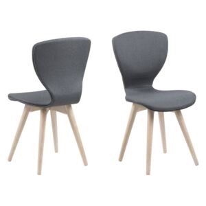 Designová židle Neoma tmavě šedá a bílá