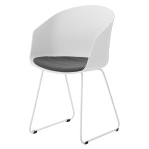 Designová židle Almanzo bílá / šedá