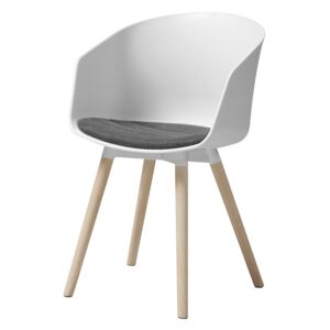 Designová židle Almanzo bílá / antracitová