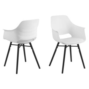 Designová jídelna židle Narda bílá a černá