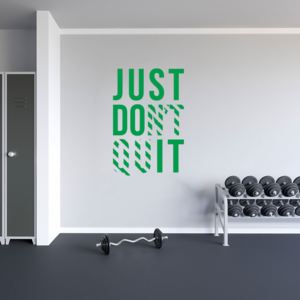 GLIX Just do it - samolepka na zeď Zelená 60x40 cm