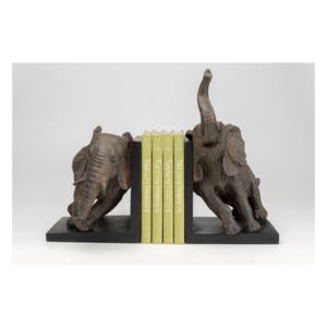 KARE DESIGN Zarážka na knihy Elephants 25 cm set 2 ks