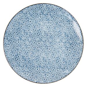 Jídelní talíř modré kvítky BlueFlow - Ø26 cm