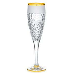 Bohemia Jihlava zlatem dekorované sklenice na šampaňské Nicolette 180 ml 6KS