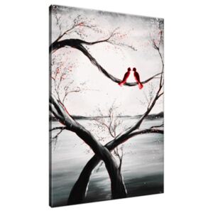 Ručně malovaný obraz Ptačí láska 70x100cm RM2527A_1AB