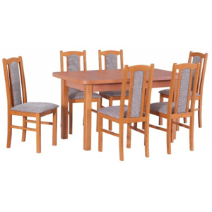 Stůl WENUS II L + Židle BOSS VII(6ks.)-DX13