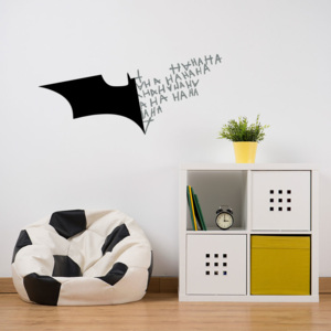 GLIX Batman HAHA - samolepka na zeď Černá a šedá 50x20 cm