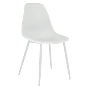 Jídelní židle SINTIA plast / kov Bílá