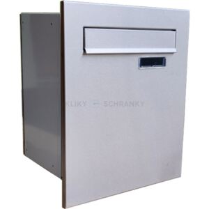 S10 poštovní schránka na zazdění RAL9006 + nerez