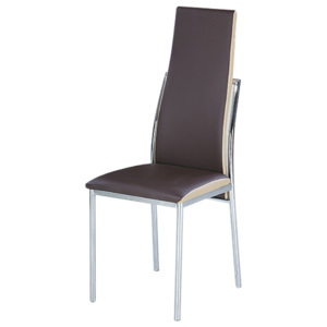 Jídelní židle v jednoduchém moderním provedení hnědá ZORA