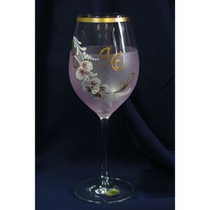 Výroční pohár na 90. narozeniny VÍNO - růžový 2. (470 ml)