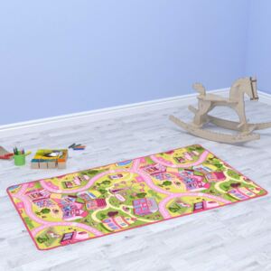 Hrací koberec, smyčkový vlas - vzor Sladké městečko | 133x190 cm