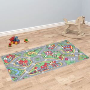 Hrací koberec se smyčkovým vlasem - vzor Městská silnice | 120x160