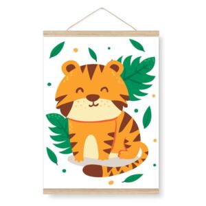 Plakát do dětského pokoje - tygr v džungli A3
