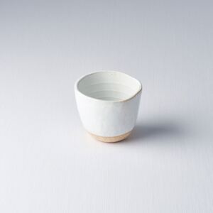 MADE IN JAPAN Sada 2 ks: Hrnek bez ucha s nepravidelným okrajem Tea Cup bílý 180 ml 8,5 × 7,5 cm