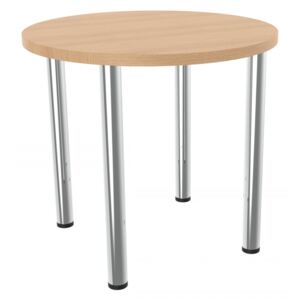 Jídelní stůl ø 80 cm kulatý rovné nohy Buk